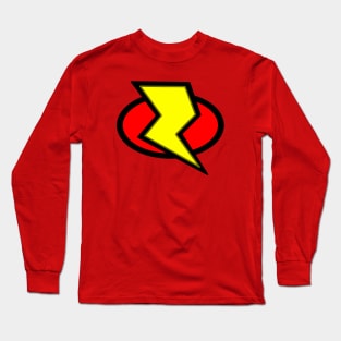 Lightning Bolt Logo - Red Long Sleeve T-Shirt